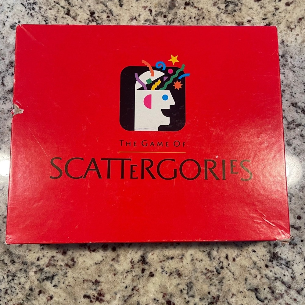 Milton Bradley Scattergories Board Game Adult OS Red Vintage 1988 Word Party